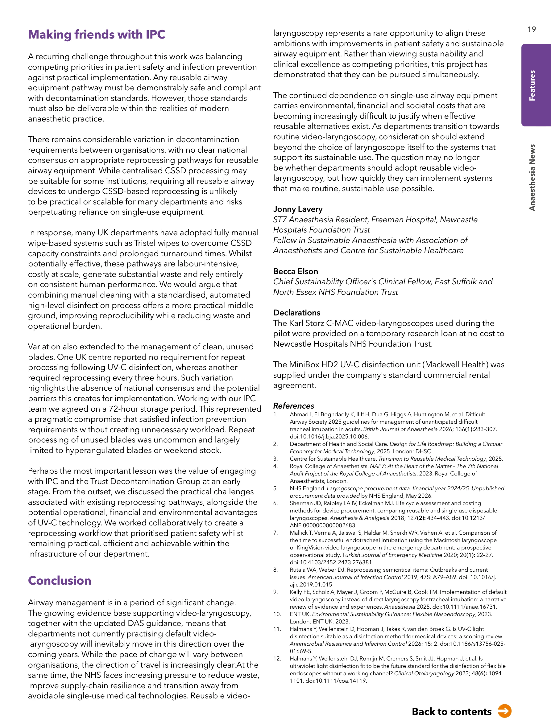 Anaesthesia News, July 2026, page 19